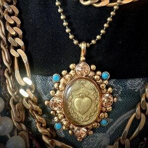 VSA Rare SACRED HEART Cloister Pendant with VSA Ball Chain